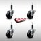 Service Caster 3'' SS Hard Rubber Wheel Swivel 1'' Expanding Stem Caster Set, 4PK SCC-SSEX20S314-HRS-1-4 - alternate 2